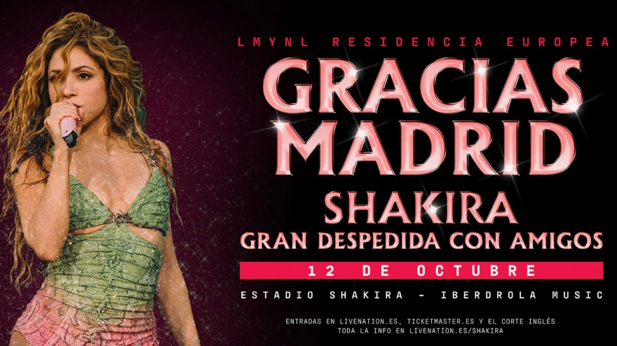 Shakira anuncia una nueva fecha para Madrid, con amigos de la industria